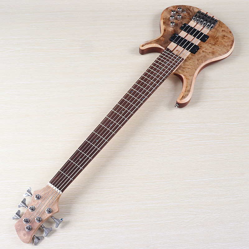 Bass Guitar Fretless - Active Electric Bass Guitar Tree Burl