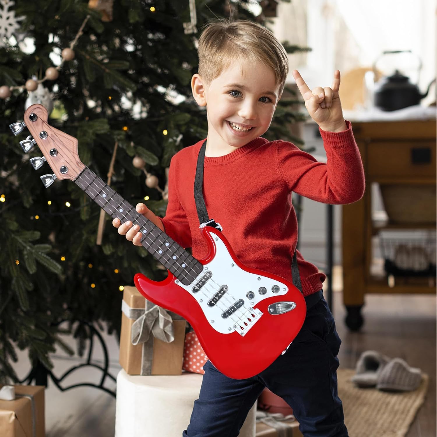 Musical Instrument Project - Kids Electric Guitar Toy - 4-String