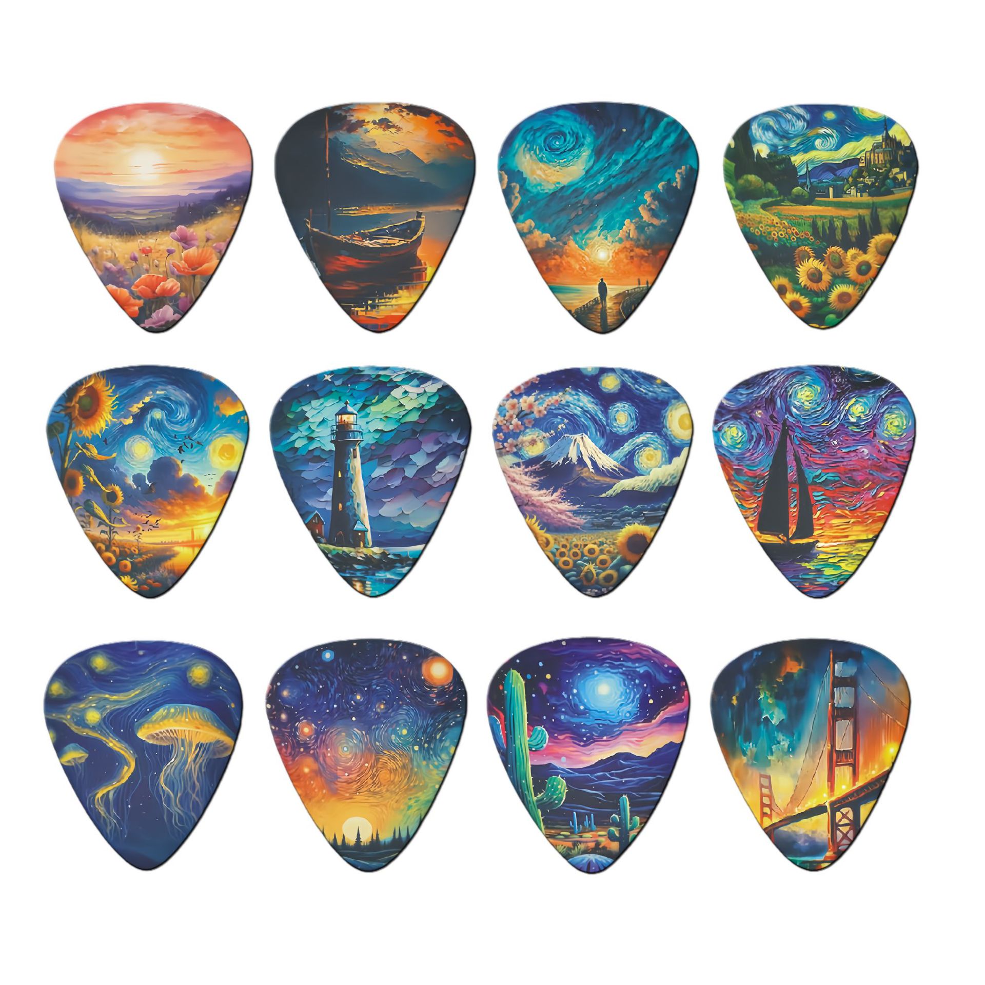 12 Pieces Guitar Picks 0.46mm  - đánh giá và giá Acoustic Guitar Dreadnought