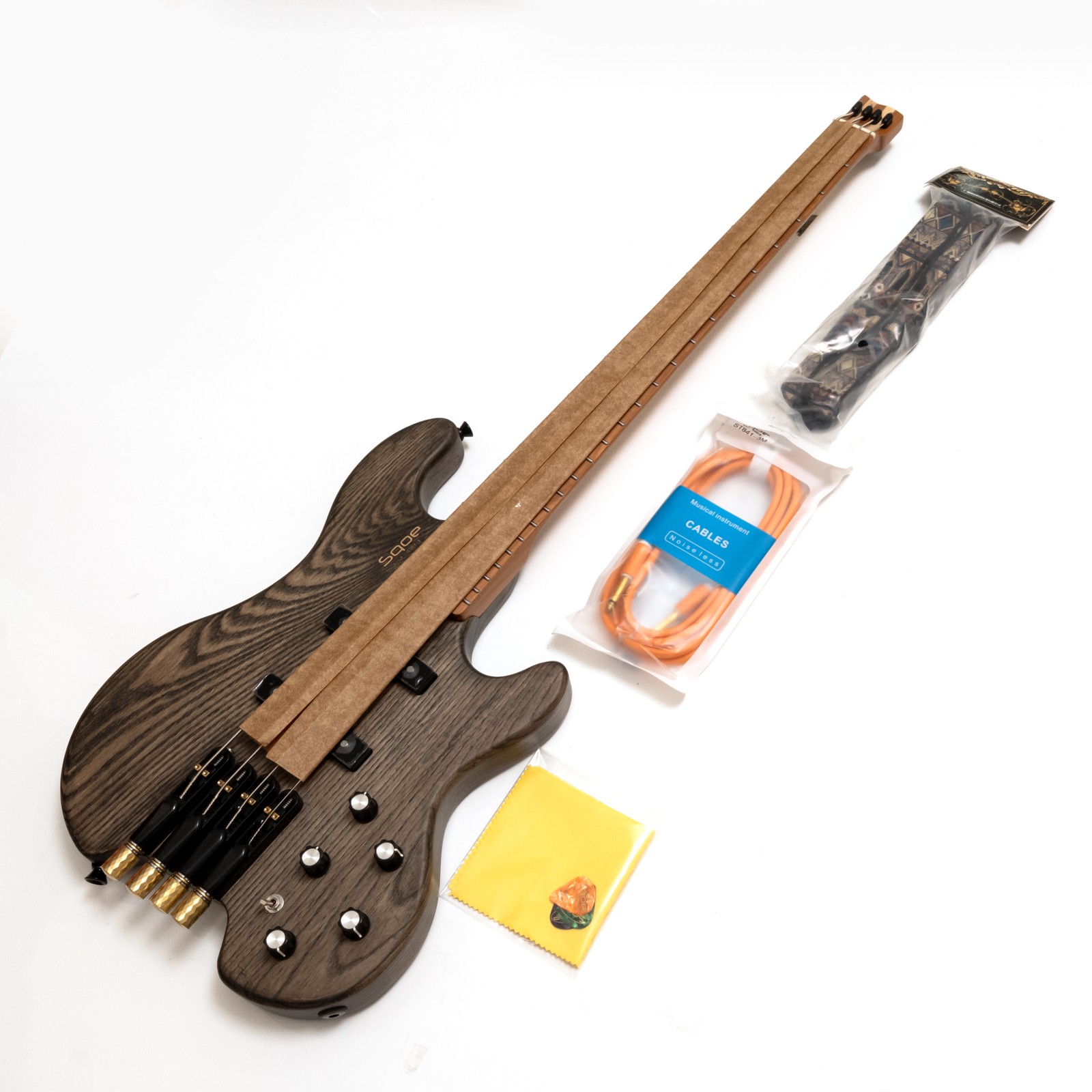 Headless 4 String Bass Guitar  - đánh giá và giá Bass Guitar Fretless