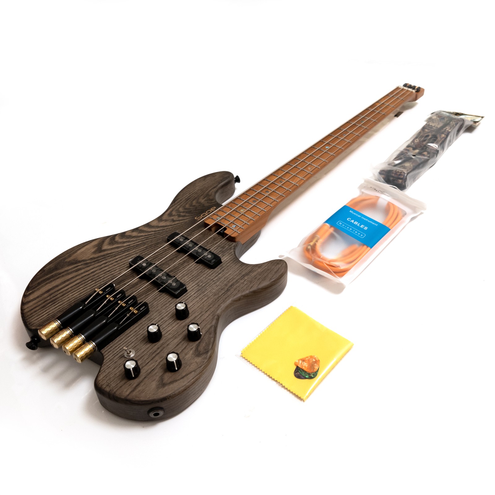 Headless 4 String Bass Guitar  - đánh giá và giá Bass Guitar Fretless