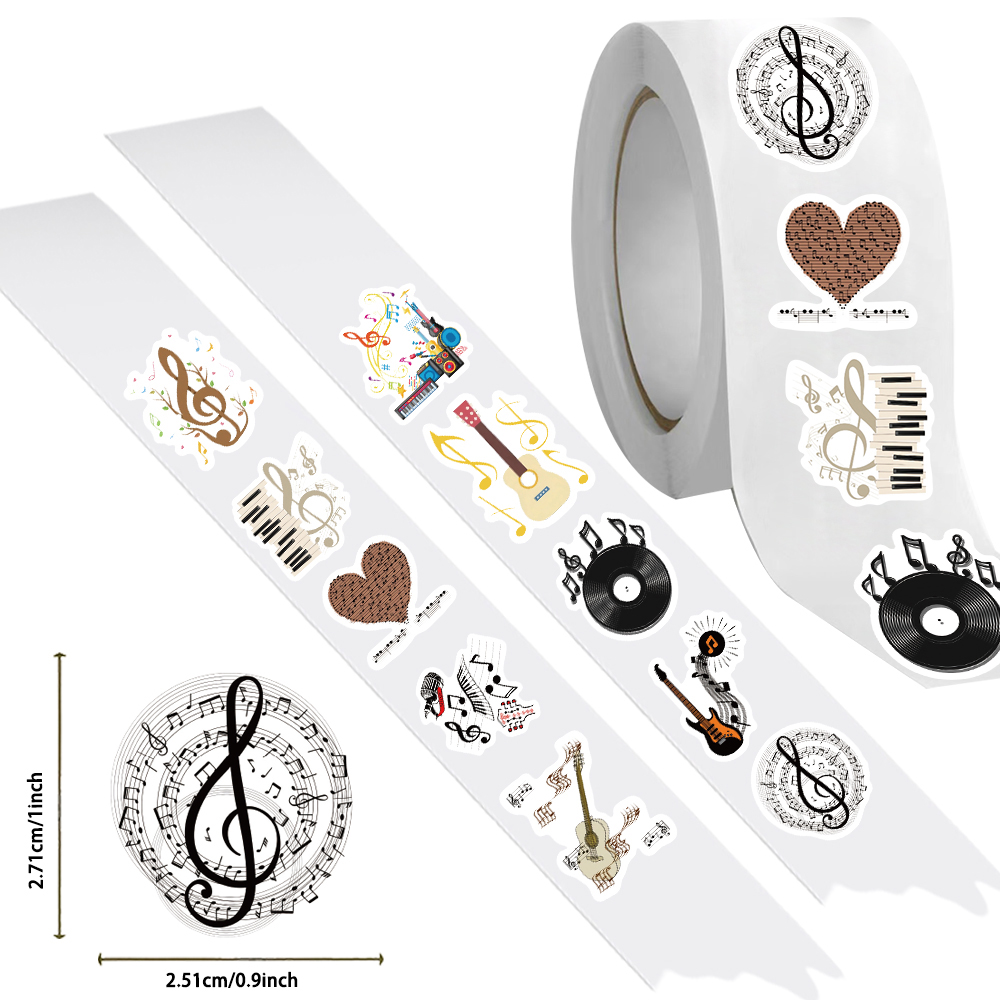 500PCS Music Theme Stickers Ro - đánh giá và giá Musical Instrument Old