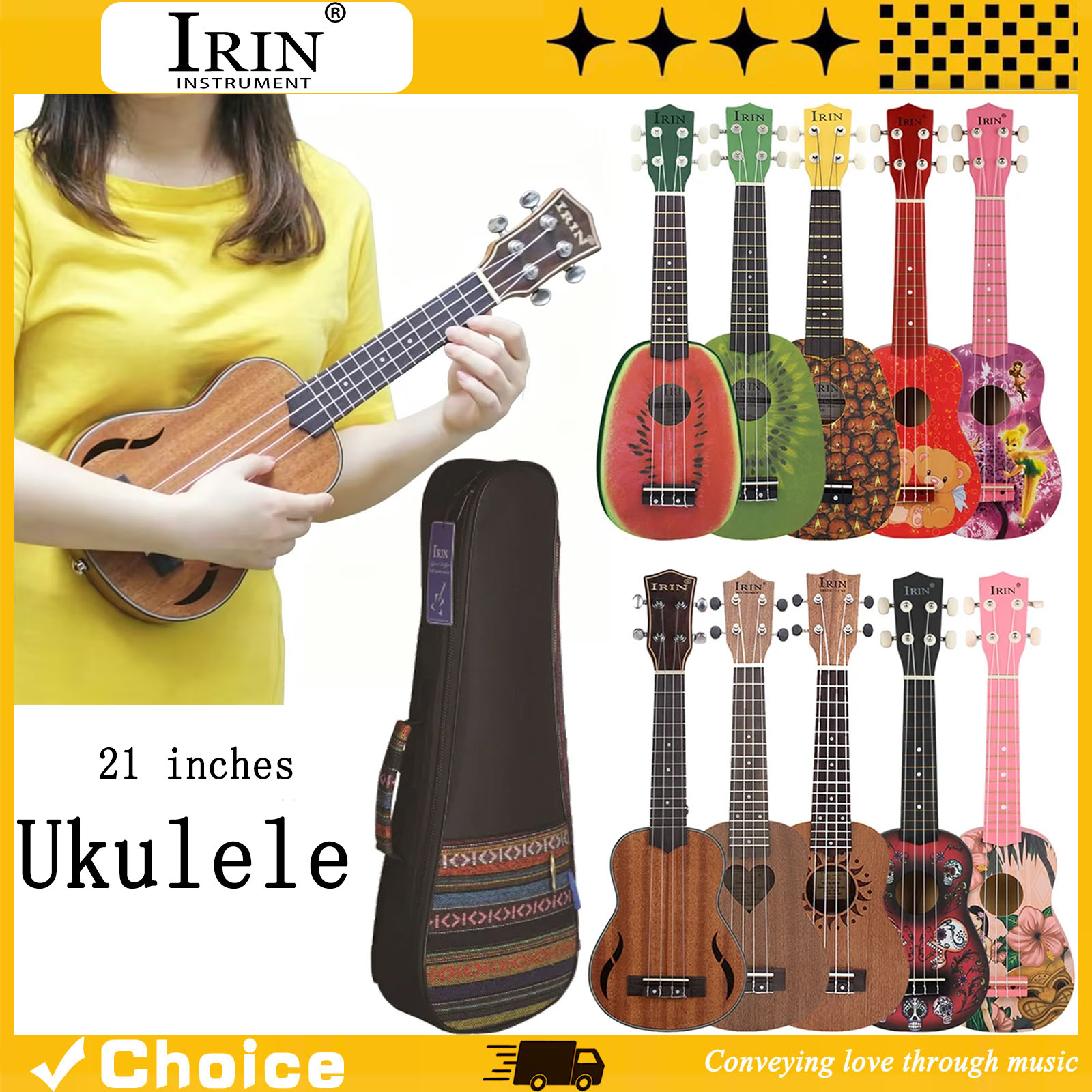 21 Inch Ukulele Hawaiian Guita - đánh giá và giá Musical Instrument Project