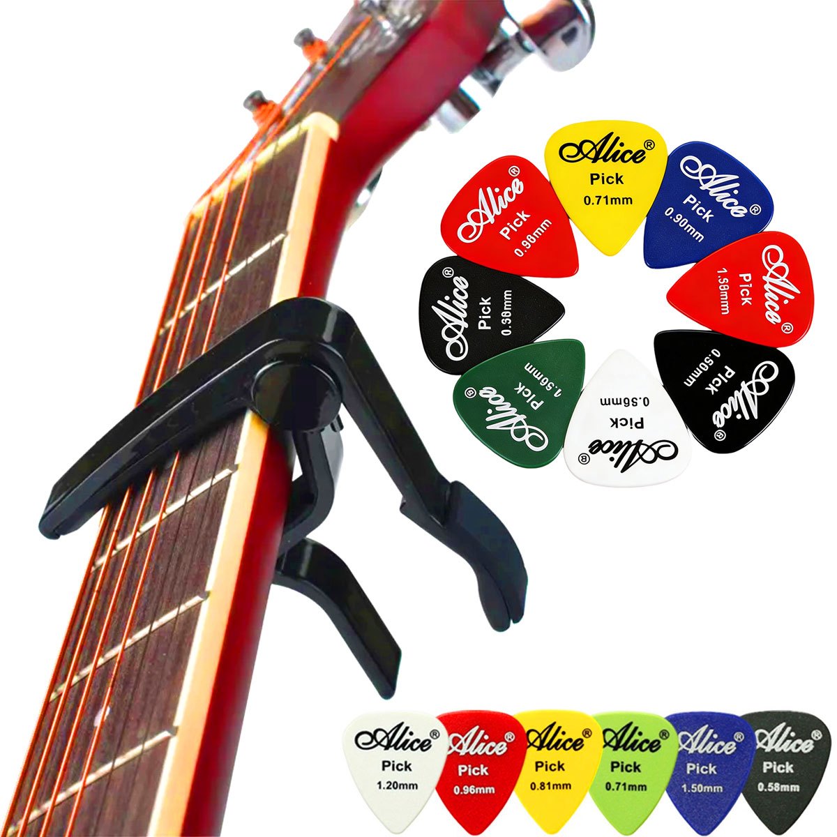 Black Alloy Quick Change Guita - đánh giá và giá Acoustic Guitar Dreadnought