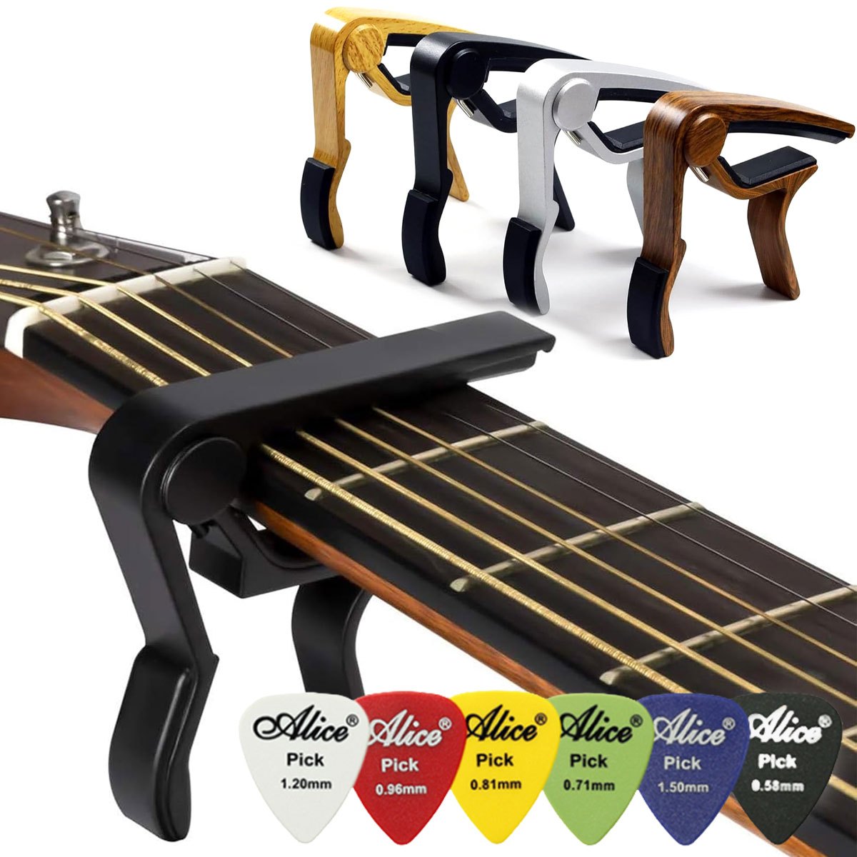 Black Alloy Quick Change Guita - đánh giá và giá Acoustic Guitar Dreadnought