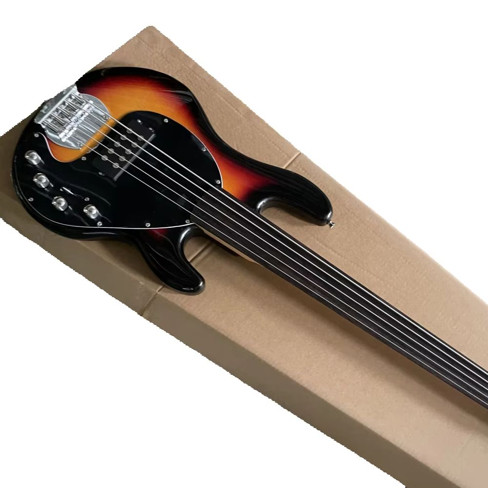 5 strings sunset bass guitar,  - đánh giá và giá Bass Guitar Fretless
