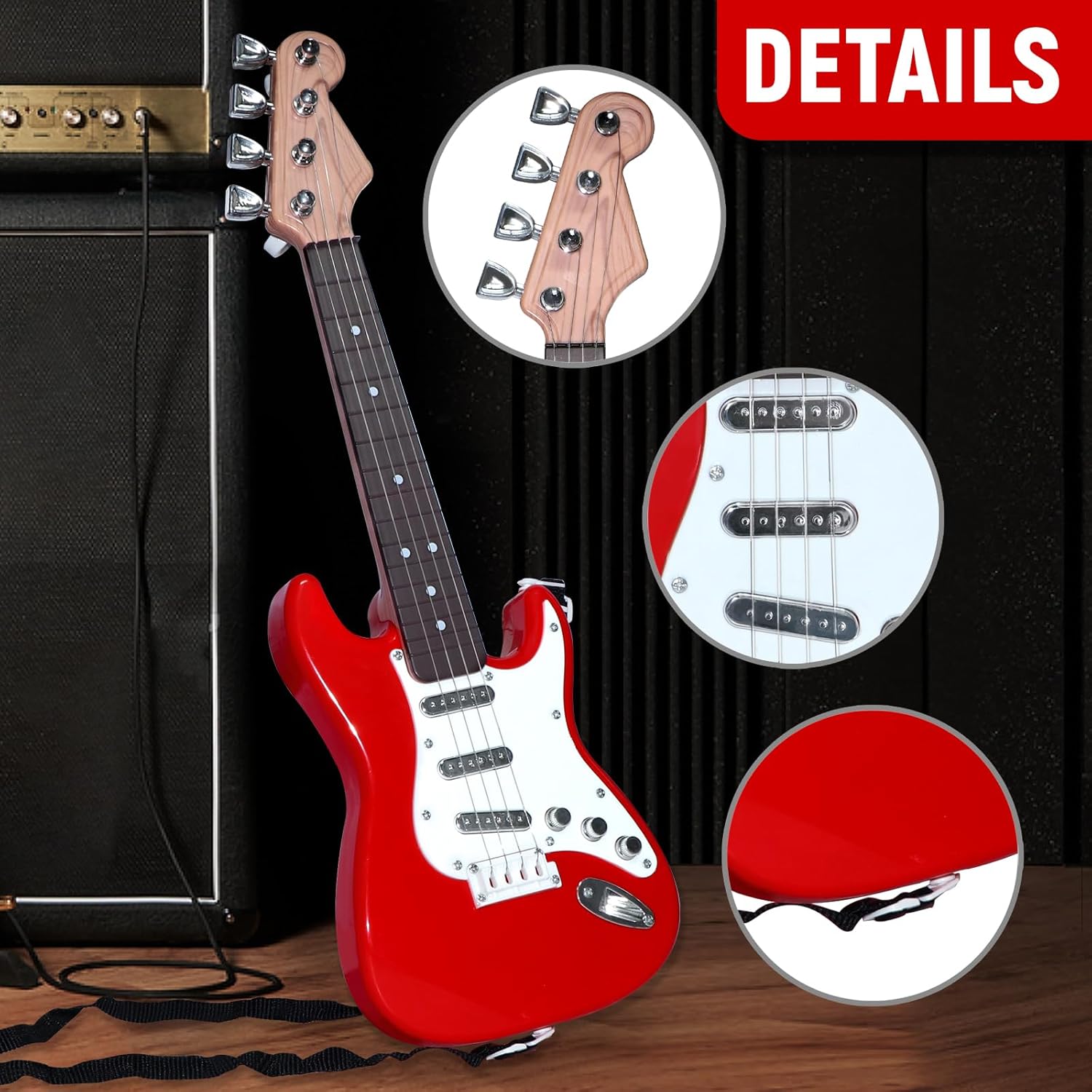 Kids Electric Guitar Toy - 4-S - đánh giá và giá Musical Instrument Project