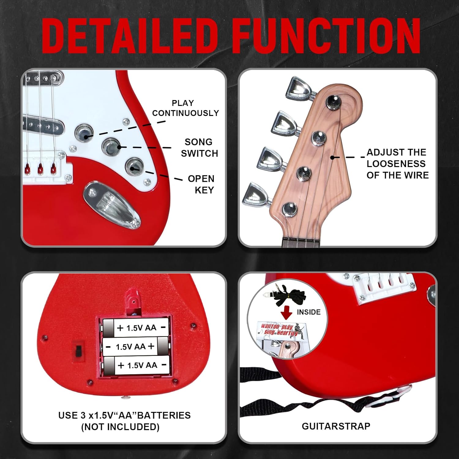 Kids Electric Guitar Toy - 4-S - đánh giá và giá Musical Instrument Project