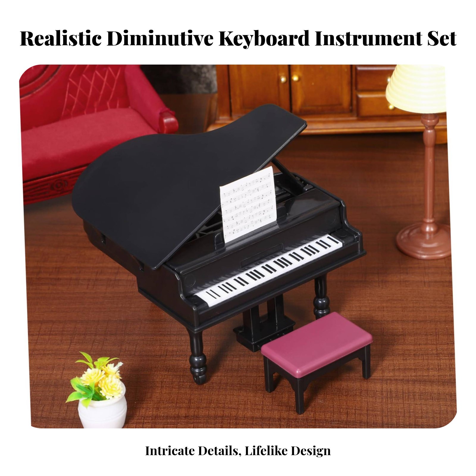 Dollhouse Piano with Bench Pho - đánh giá và giá Musical Instrument Old
