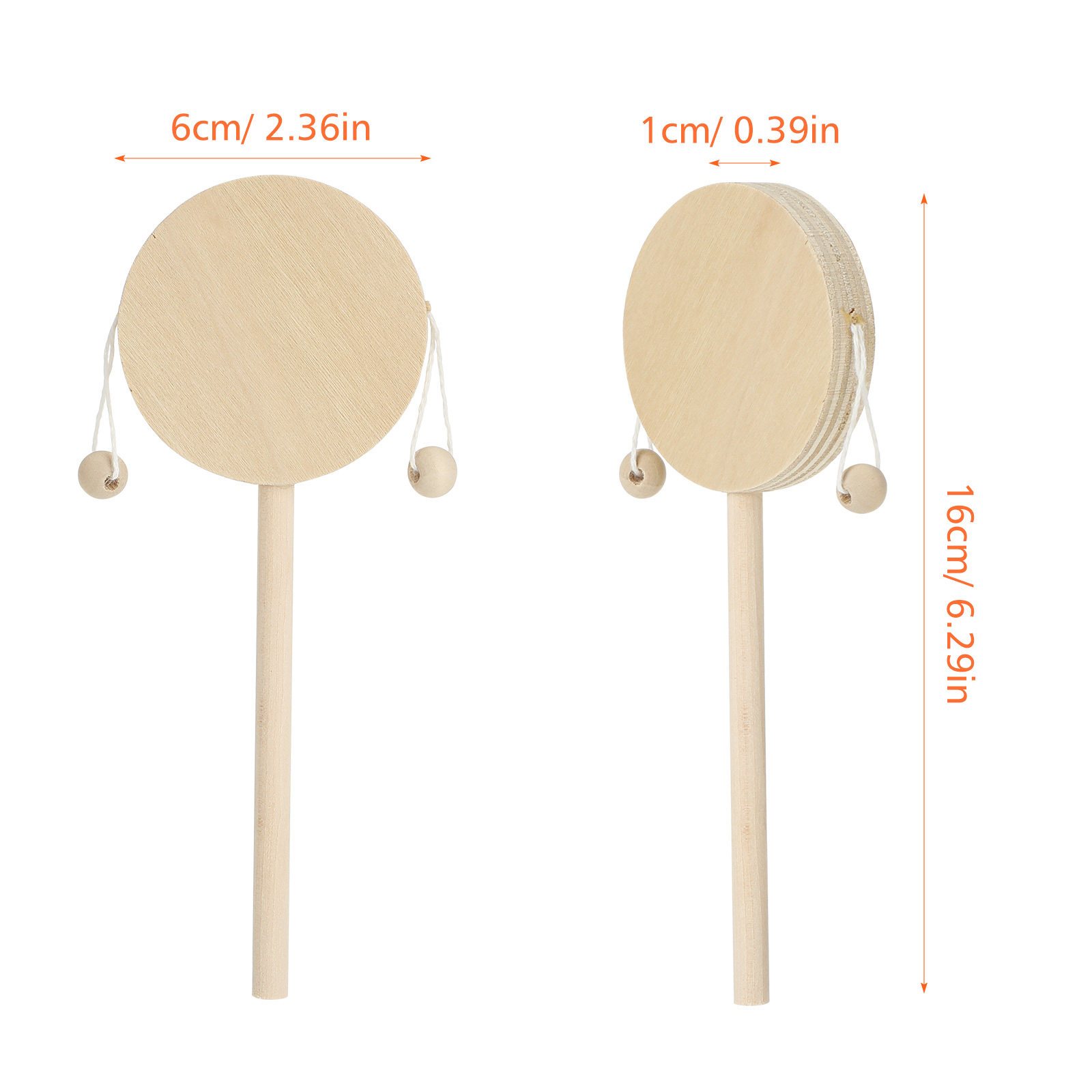 1Set Rattle Drum Wooden DIY Un - đánh giá và giá Musical Instrument Painting