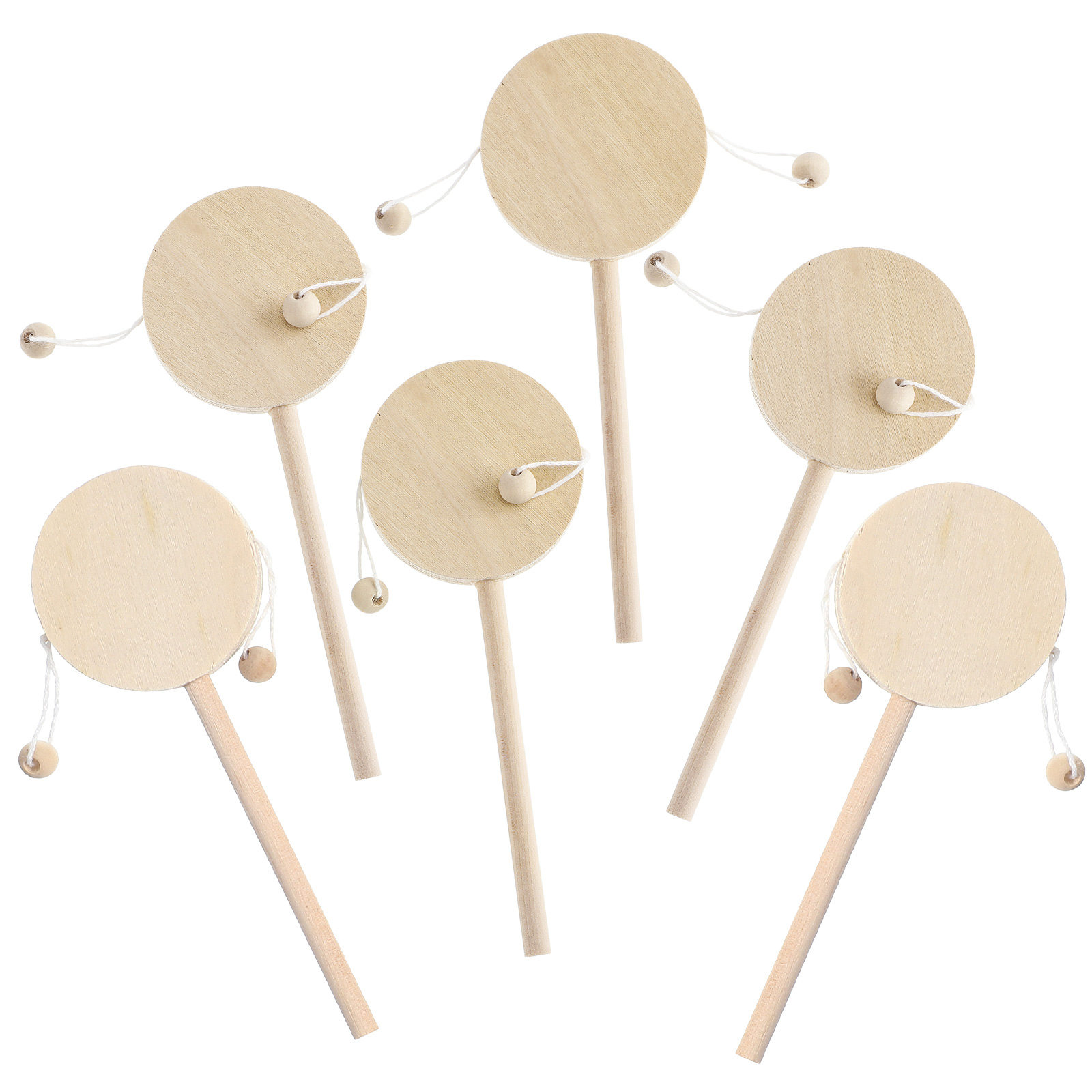 1Set Rattle Drum Wooden DIY Un - đánh giá và giá Musical Instrument Painting